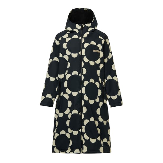 Regatta Womens/Ladies Orla Kiely Daisy Hoop Changing Robe (Black) - Image 1
