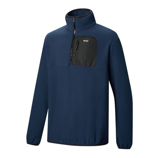 Regatta Mens Frankie Half Zip Fleece Top (Navy/Black) - Image 3