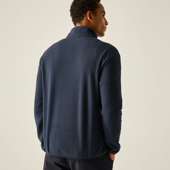 Regatta Mens Frankie Half Zip Fleece Top (Navy/Black) - Image 6