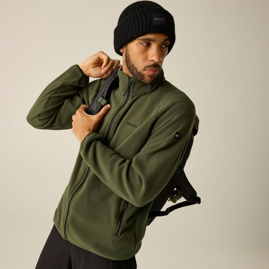 Regatta Mens Hadfield Full Zip Fleece Jacket (Dark Khaki) - Image 1