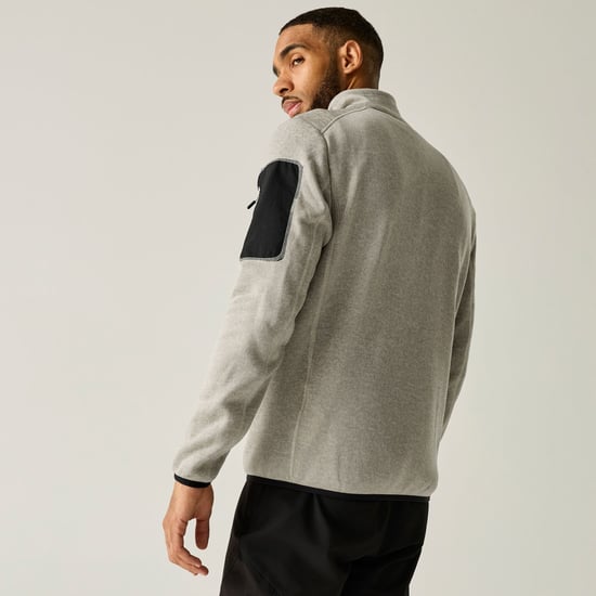Regatta Mens Newhill Marl Full Zip Fleece Jacket (Moonbeam) - Image 5