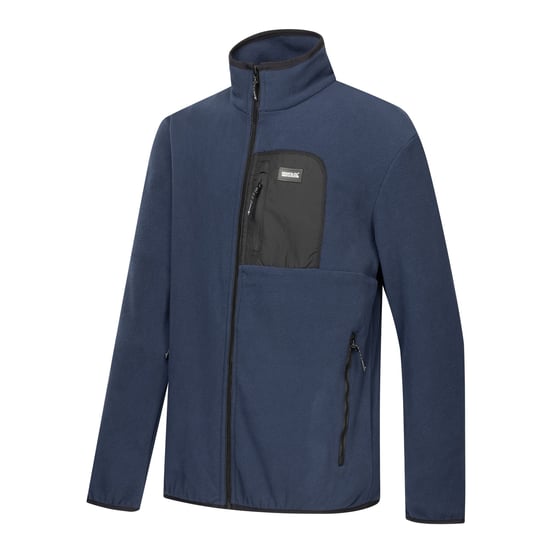 Regatta Heren Frankie Full Zip Fleecejack (Marine, Zwart) - Image 3