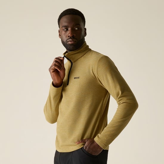 Regatta Heren Thompson Marl Half Zip Fleecejack (Hout Bruin) - Image 4