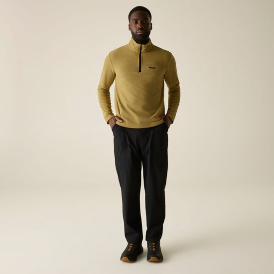 Regatta Heren Thompson Marl Half Zip Fleecejack (Hout Bruin) - Image 6