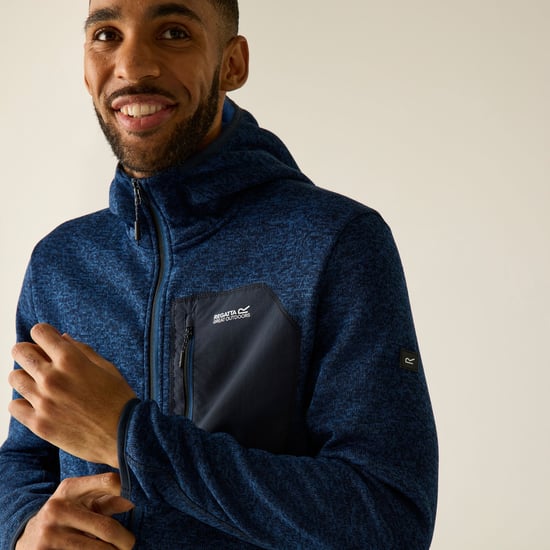 Regatta Mens Newhill Marl Full Zip Fleece Jacket (Aviator Blue) - Image 5