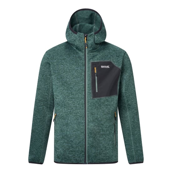 Regatta Mens Newhill Marl Full Zip Fleece Jacket (Dark Forest Green) - Image 2