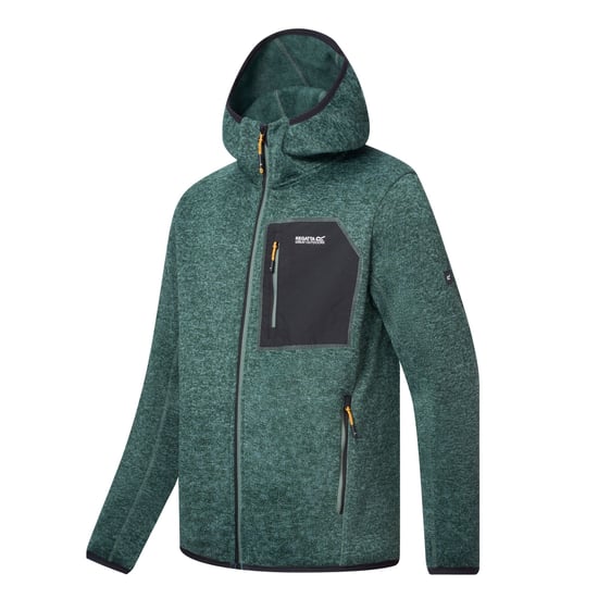 Regatta Mens Newhill Marl Full Zip Fleece Jacket (Dark Forest Green) - Image 4