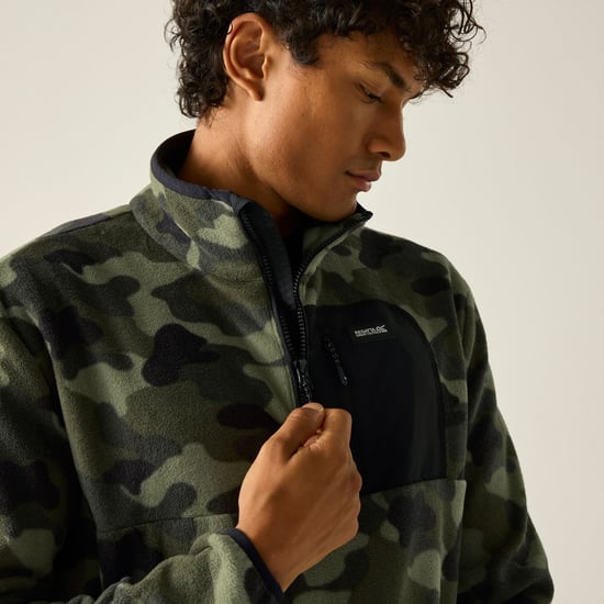 Regatta Mens Frankie Half Zip Fleece Top (Olive Night) - Image 6
