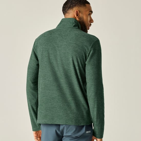 Regatta Heren Thompson Marl Half Zip Fleecejack (Donker bosgroen) - Image 5