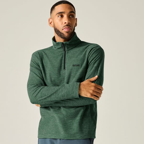 Regatta Heren Thompson Marl Half Zip Fleecejack (Donker bosgroen) - Image 6