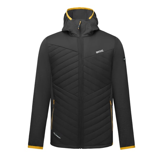 Regatta Mens Andreson Marl Hybrid Jacket (Black/Wood Brown) - Image 2