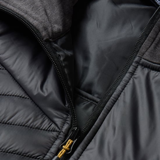 Regatta Mens Andreson Marl Hybrid Jacket (Black/Wood Brown) - Image 5