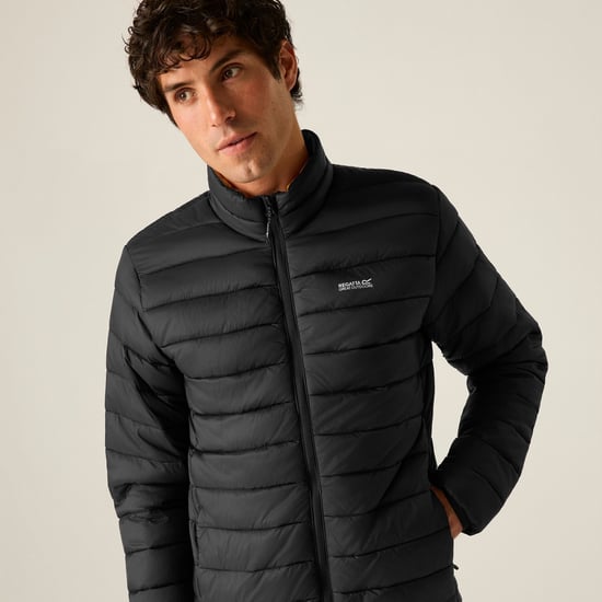 Regatta Mens Marizion Padded Jacket (Black/Wood Brown) - Image 4