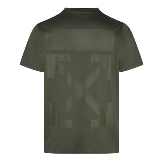 Men's Off White Off Slm Fit Tonal ar in Winter Moss - Image 2