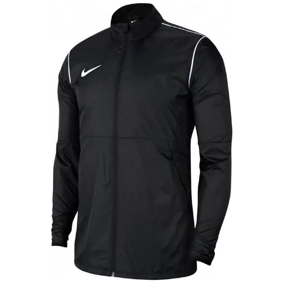 Boys Nike Solid Patterned Zip Neck Rain Jacket in Black - Image 1