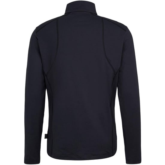 Ziener Jelano fleece-top met kwartrits voor heren (Zwart) - Image 2