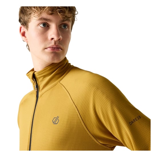 Dare 2B Fuse Up stretch-tussenlaag voor heren met doorlopende ritssluiting (Hout Bruin) - Image 6
