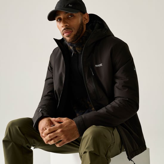 Regatta Mens Allston Waterproof Jacket (Black) - Image 3