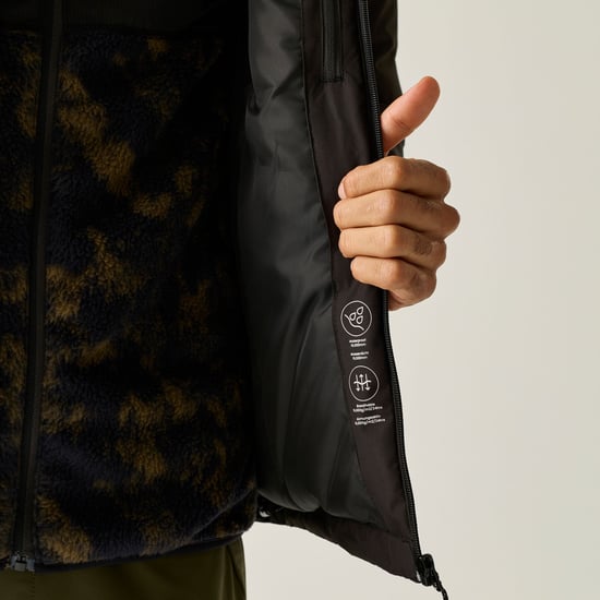 Regatta Mens Allston Waterproof Jacket (Black) - Image 6