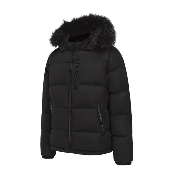 SoulCal Heren-pufferjack van gerecycled polyester met bubbelpatroon (Zwart) - Image 3