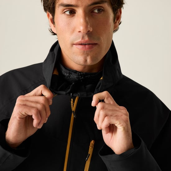 Regatta Mens Wentwood 3 in 1 Jacket (Black/Wood Brown) - Image 3