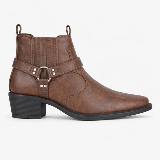 Us Brass Eastwood Mens Cowboy & Western Boots Brown Crazyhorse - Image 1