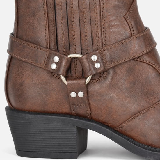 Us Brass Eastwood Mens Cowboy & Western Boots Brown Crazyhorse - Image 3