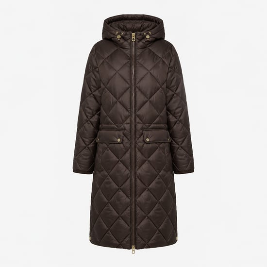 Joules Chessington Womens Quilted Jacket Chocolate Brown - Image 1