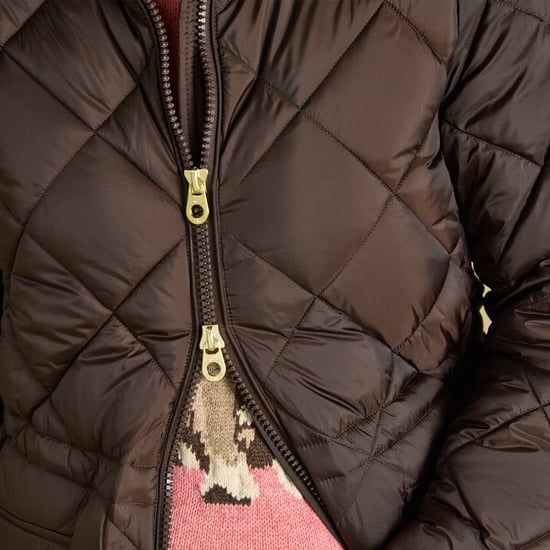 Joules Chessington Womens Quilted Jacket Chocolate Brown - Image 2