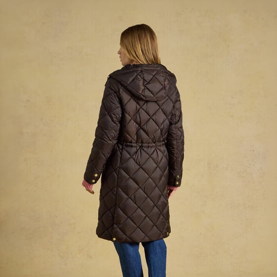 Joules Chessington Womens Quilted Jacket Chocolate Brown - Image 4