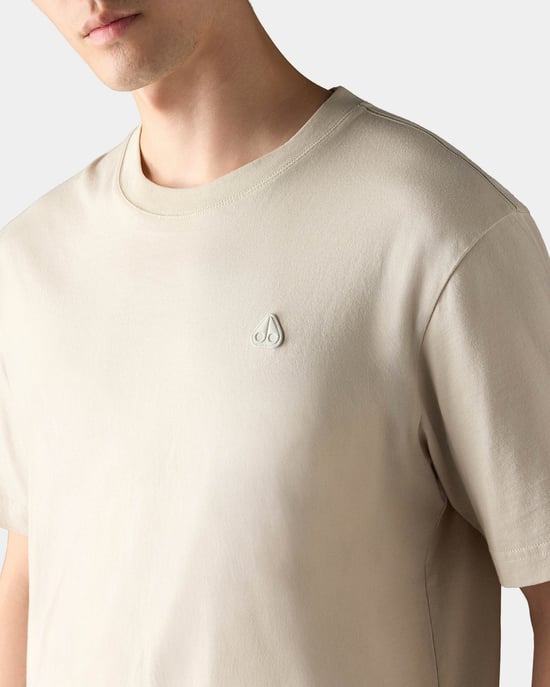 Short Sleeve Logo Detail T-Shirt in Ecru - Image 3