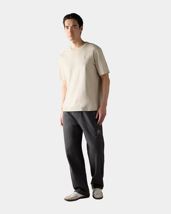 Short Sleeve Logo Detail T-Shirt in Ecru - Image 4