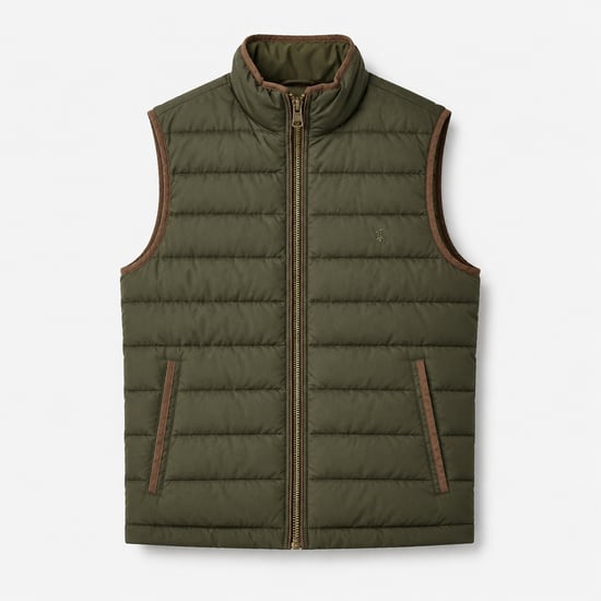 Joules Heritage Padded Mens Gilets Green - Image 1