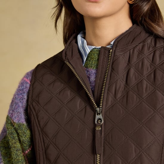 Joules Minx Womens Gilets Chocolate Brown - Image 4