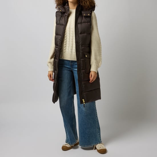 Joules Windermere Womens Gilets Chocolate Brown - Image 3