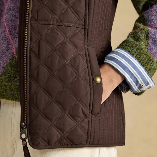 Joules Minx Womens Gilets Chocolate Brown - Image 5