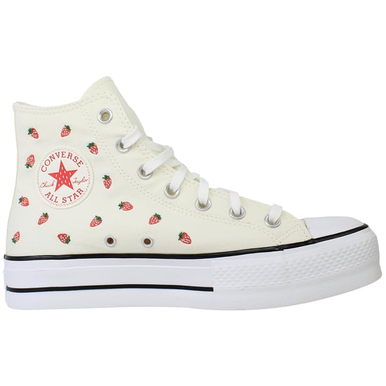 Converse Chuck Taylor Lift Hi Womens Off White Plimsolls - Image 3