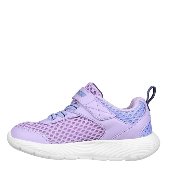 Girls Skechers Dyna Lite Slip On Trainers in Purple/Blue - Image 2