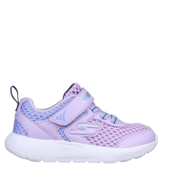 Girls Skechers Dyna Lite Slip On Trainers in Purple/Blue - Image 3