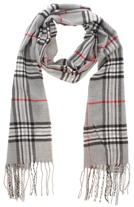 Womens Soft Tassled Scarves Berty grey - Image 1