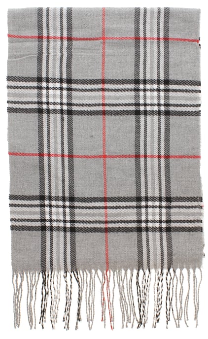 Womens Soft Tassled Scarves Berty grey - Image 3