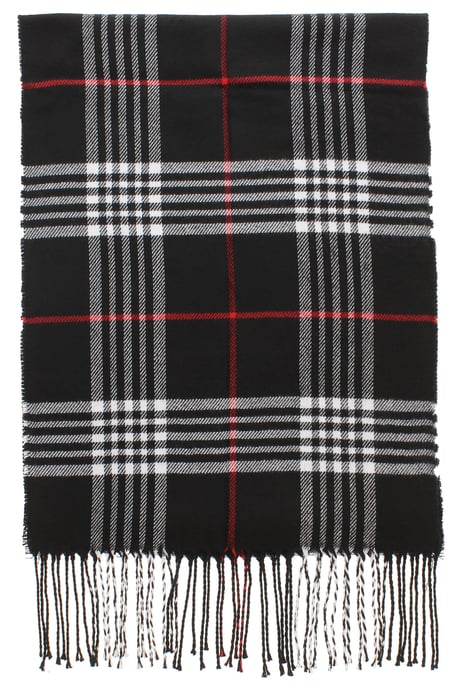 Womens Soft Tassled Scarves Berty black - Image 2