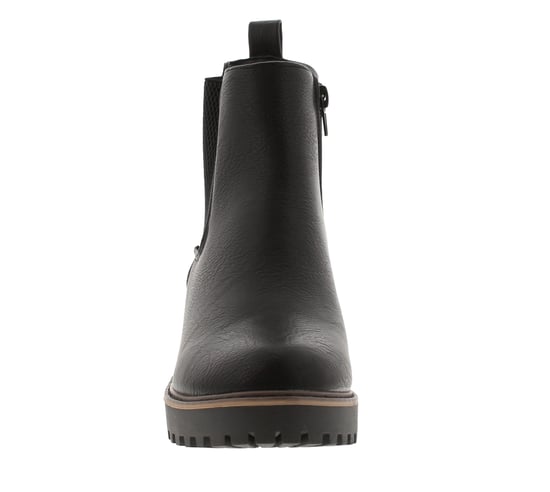 Platino Womens Wedge Chelsea Boots Yasmin Zip black - Image 3
