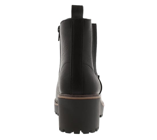 Platino Womens Wedge Chelsea Boots Yasmin Zip black - Image 4