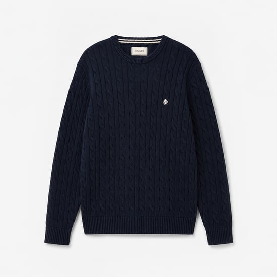 Joules Cable Crew Mens Sweater Navy - Image 1