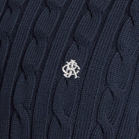 Joules Cable Crew Mens Sweater Navy - Image 3