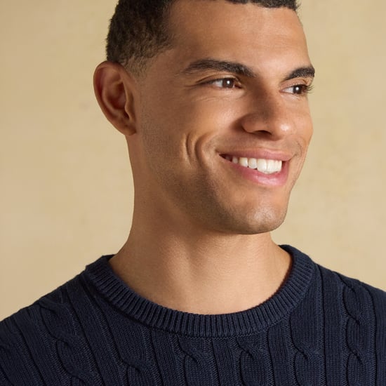 Joules Cable Crew Mens Sweater Navy - Image 6