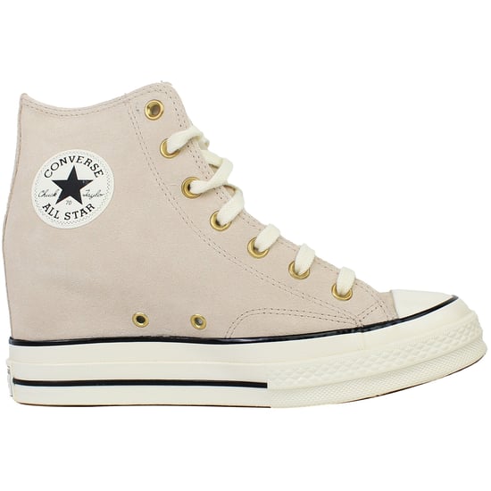 Converse Chuck 70 Wedge Hi Womens Light Pink Plimsolls - Image 2