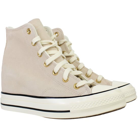 Converse Chuck 70 Wedge Hi Womens Light Pink Plimsolls - Image 3