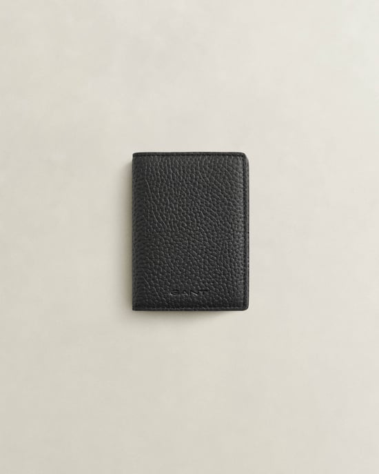 Logo Detail Card Holder in Black - Image 1
